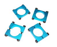 16mm Blue Anodized CNC Semicircle Alloy Tube Clamp w/screws [450000481-0]